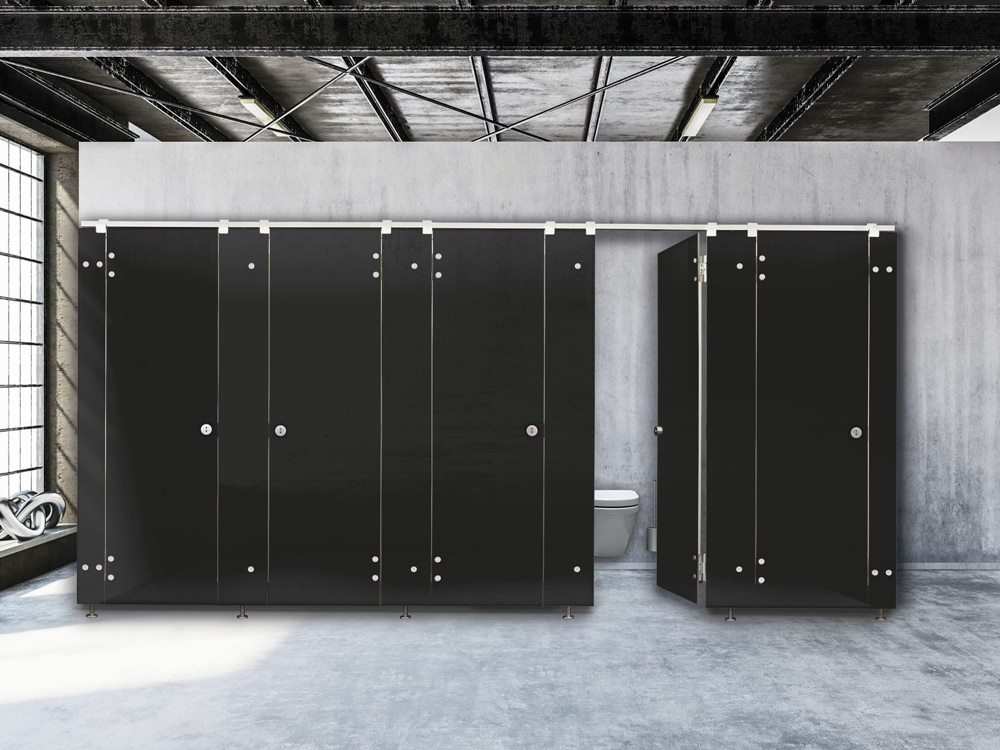 Desain Toilet Cubicle Bahan Ceramic Glass