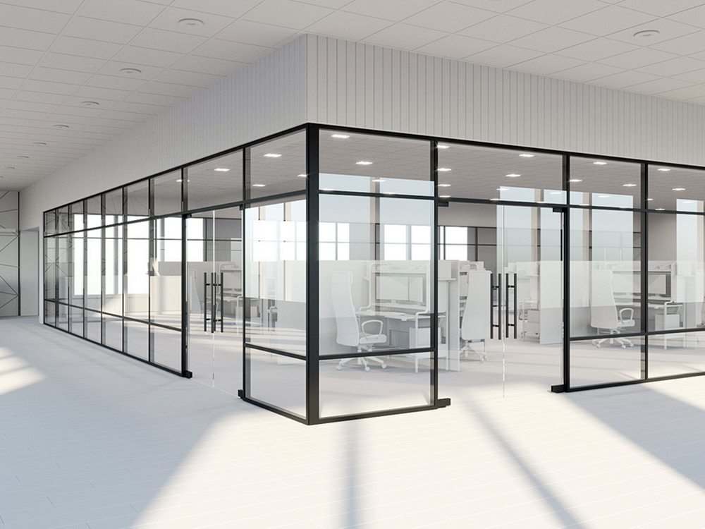 partisi kaca ruangan cubicle glass partition 5